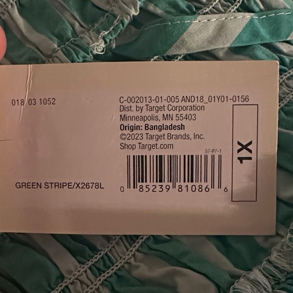 Mint Green and White Striped Tie-Shoulder Midi Dress - Picture 3 of 5